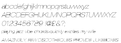 Neue Helvetica&trade; Std 23 Ultra Light Extended Oblique