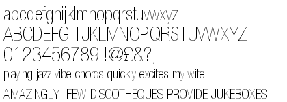 Neue Helvetica&trade; Std 27 Ultra Light Condensed
