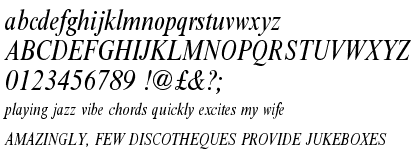 Nimbus Roman No 9 Regular Condensed Italic 
