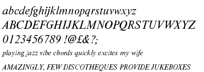 Nimbus Roman Regular Italic OT Plus