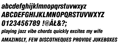 Nimbus Sans CE Black Condensed Italic (D)
