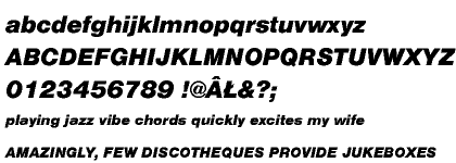 Nimbus Sans CE Black Italic