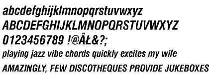 Nimbus Sans CE Bold Condensed Italic (D)