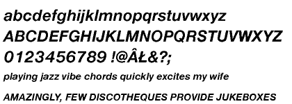 Nimbus Sans CE Bold Italic (D)