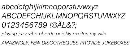 Nimbus Sans CE Light Italic
