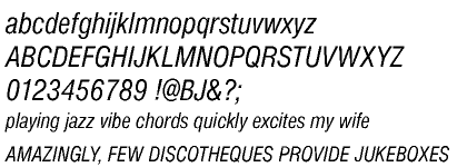 Nimbus Sans Cyrillic Regular Condensed Italic (D)