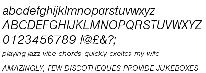 Nimbus Sans Light Italic OT Plus