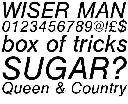 Nimbus Sans Regular Italic