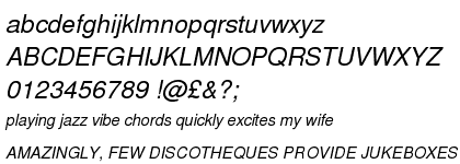 Nimbus Sans Regular Italic OT Plus