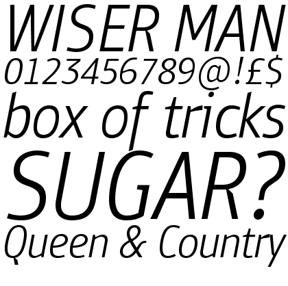 PF Bulletin Sans Pro Light Italic