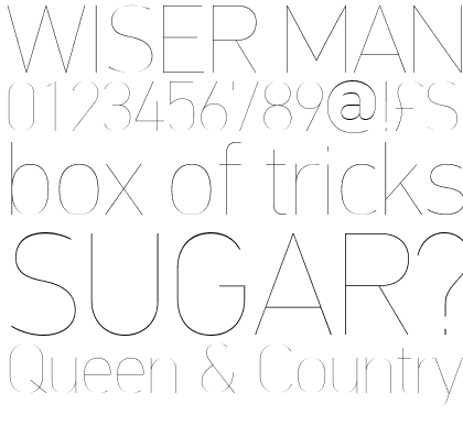 PF DIN Text Universal Hairline