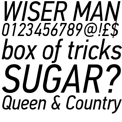 PF Din Text Condensed Pro Italic