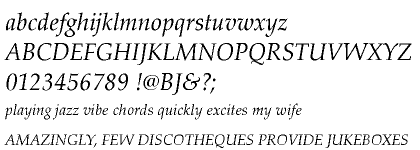 Palladio URW Cyrillic Regular Italic