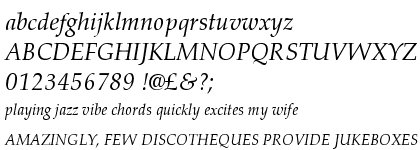Palladio URW Regular Italic OT Plus