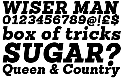 Sanchez Slab Black Italic