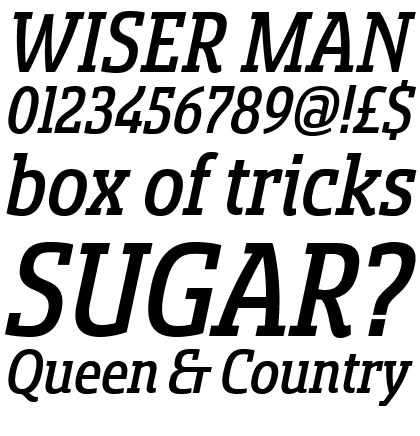 Sancoale Slab Condensed Medium Italic