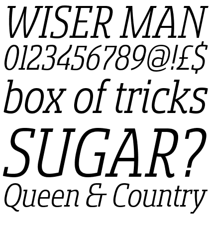 Sancoale Slab Condensed Regular Italic