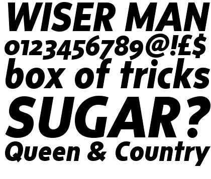 Sense Extra Bold Italic