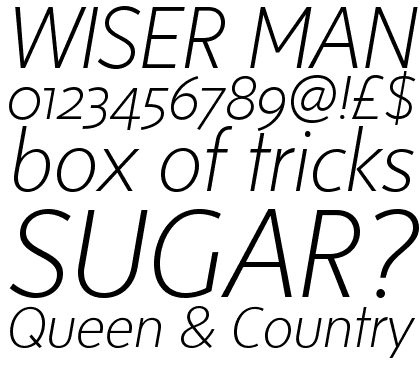 Sense Extra Light Italic