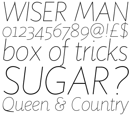 Sensibility Thin Italic