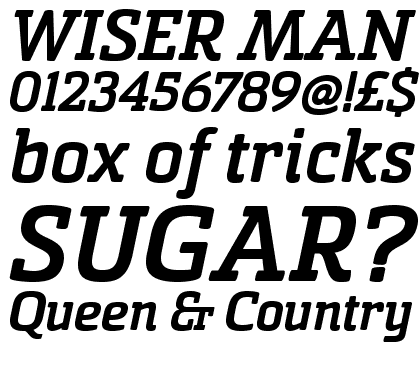 Sommet Slab Rounded Black Italic