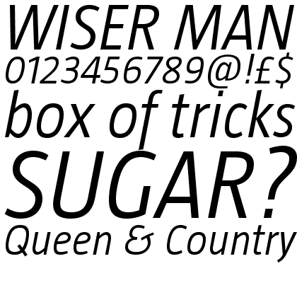 Taz SemiLight Italic