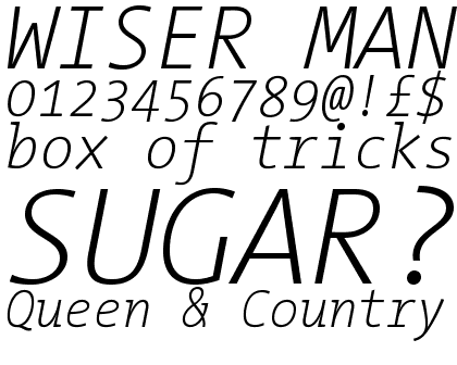 TheMix Mono Semi Condensed ExtraLight Italic