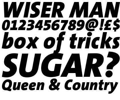 TheSans Black Italic