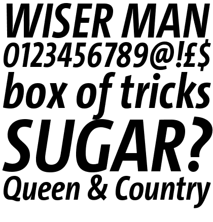 TheSans Condensed LF7 Bold Italic