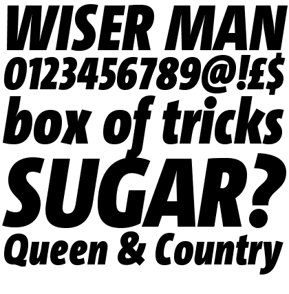 TheSans Condensed LF9 Black Italic