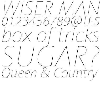 TheSans Hair H13 Italic