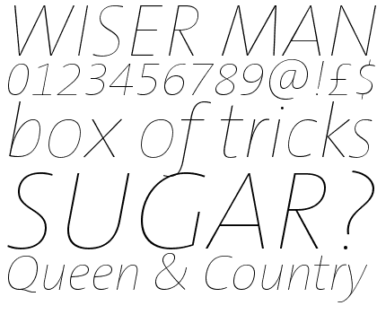 TheSans Hair H16 Italic