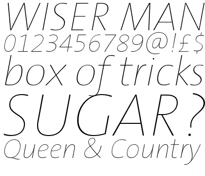 TheSans Hair H20 Italic