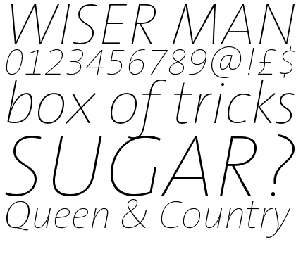 TheSans Hair H25 Italic