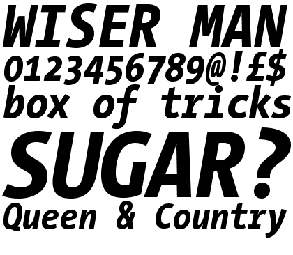 TheSans Mono Condensed ExtraBold Italic