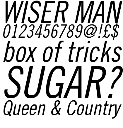 Trade Gothic&trade; Com Condensed #18 Oblique