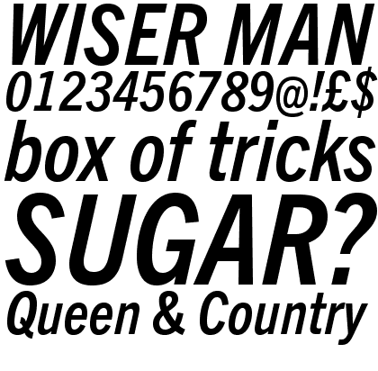 Trade Gothic Next&reg; Pro Condensed Bold Italic