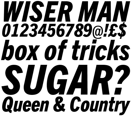 Trade Gothic Next&reg; Pro Condensed Heavy Italic