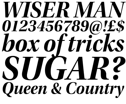 Utopia&trade; Bold Display Italic