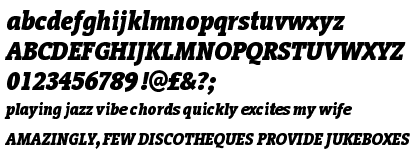 Vigor DT Condensed Bold Italic
