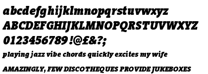 Vigor DT Condensed ExtraBold Italic